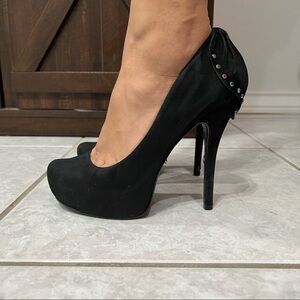 Schutz Black Suede Pumps